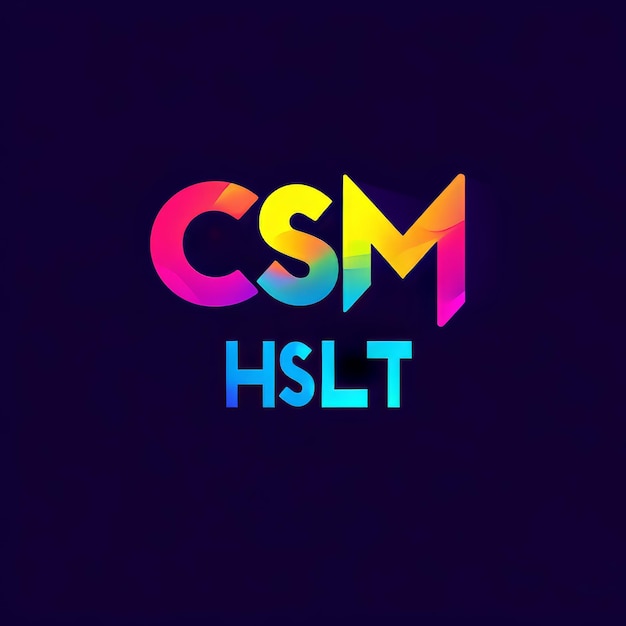CMS Content Management System Colorful gradient logo on dark background