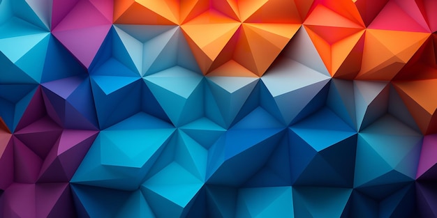 Colorful abstract 3D background Generative Ai