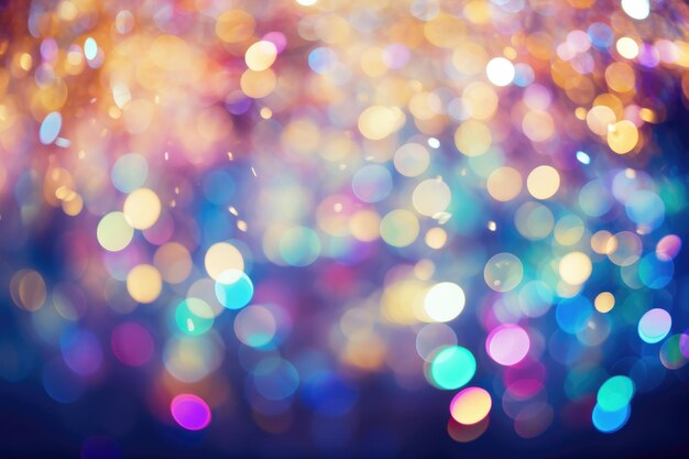 colorful festive abstract blurred bokeh background with circles