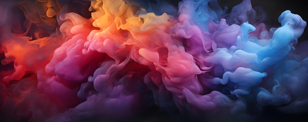 Colorful Smoke Background Iridescent Festival Background Illustration