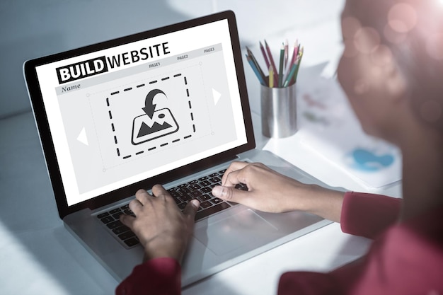 composite image of composite image of build website interface