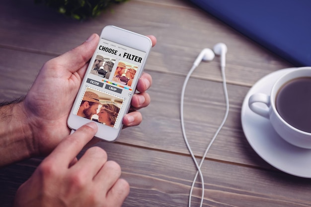 Composite image of smartphone app menu