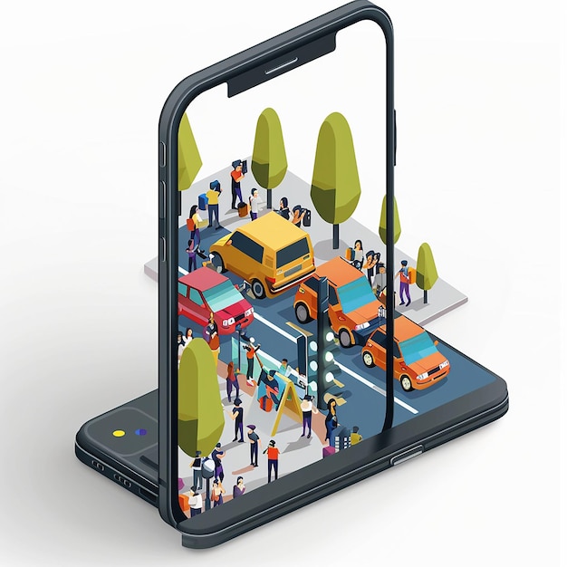 concept design isometric view on white background