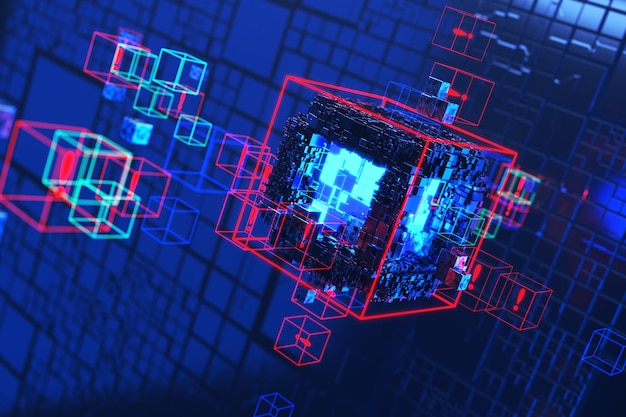 Concept of attention danger Malware Danger symbol Computer Hacked Error Concept 3d render