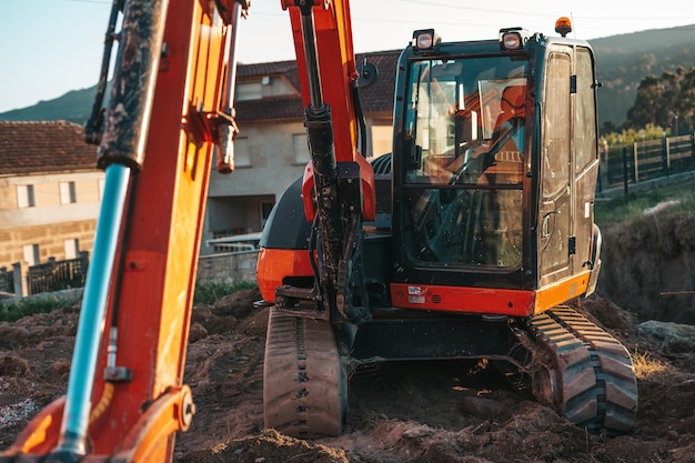 Construction site in city