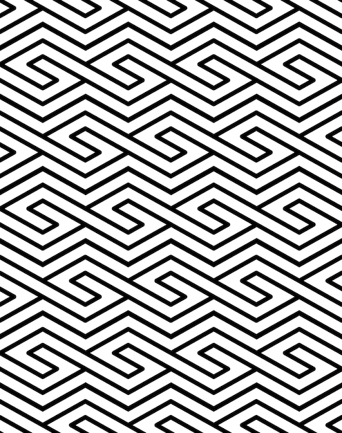 Contrast geometric seamless pattern with symmetric ornament Rhombus graphic contemporary background Splice black and white infinite backdrop