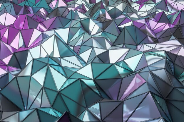Creative triangular mosaic backdrop Texture and design concept 3D Rendering