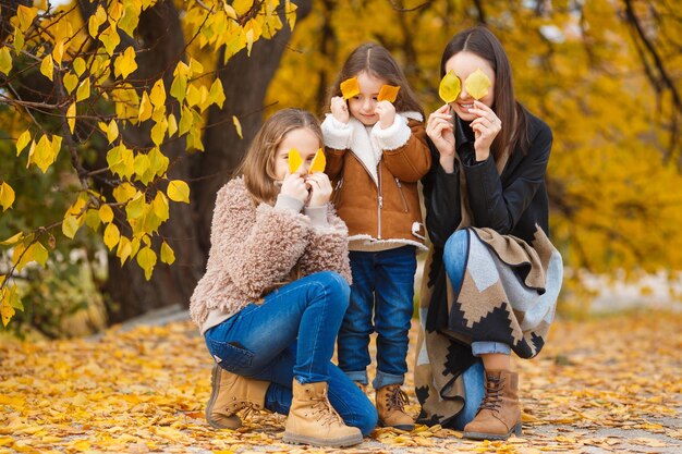 cute family portrait outdoors