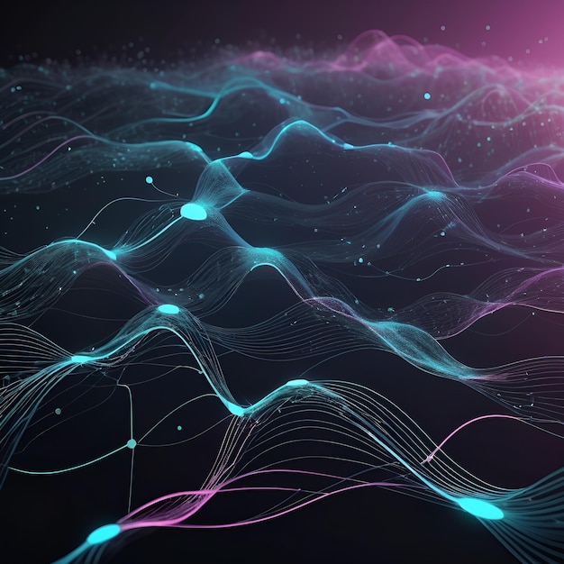 Cyber Data Flow Blockchain AI Networks Digital WavesCyber Data Flow Blockchain AI Networks Digital Waves