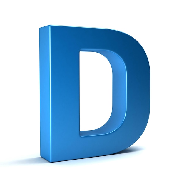D Letter Icon 3D Render Illustration