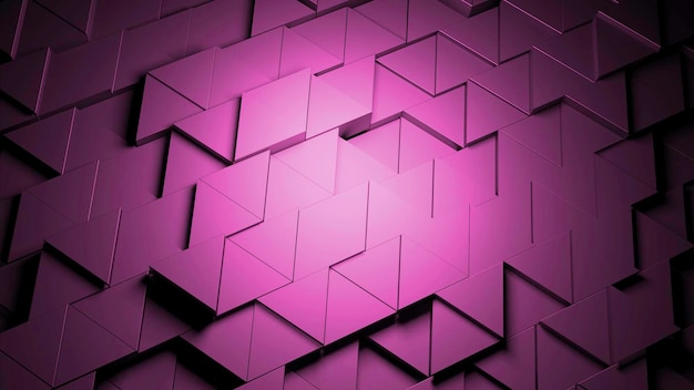 D surface with moving triangles design triangles are pushed out by waves on surface geometric