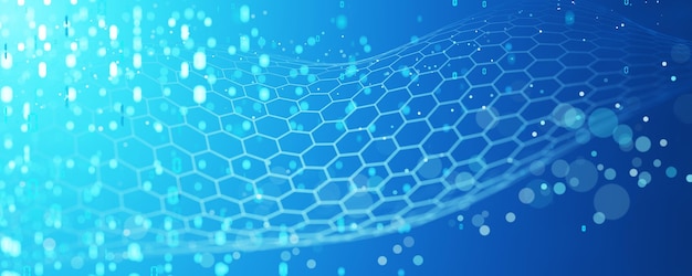 Data background Big data Wide banner Blockchain technology Network structure background Artificial Intelligence Machine learning 3d render