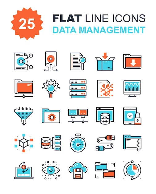 Data Management Icons