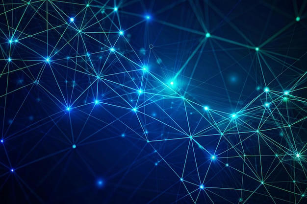 Data Network Connected Dots Wireless Data Network Connected Dots Cybersecurity Background
