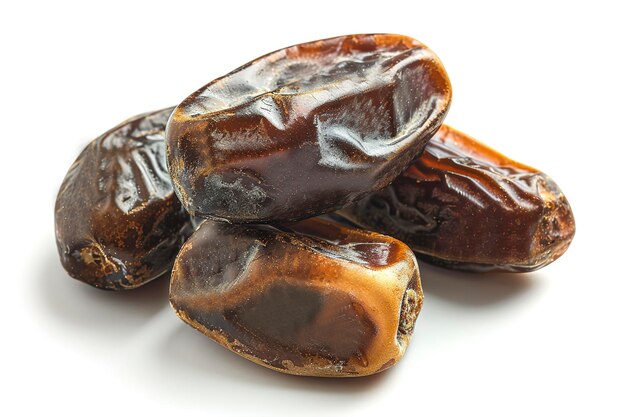 Dates fruit isolated on white background clipping path full depth of field