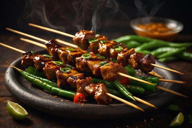 Default Satay Skewers with Green Beans