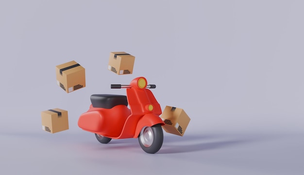 Delivery concept Sealed cardboard box for delivery of orders goods