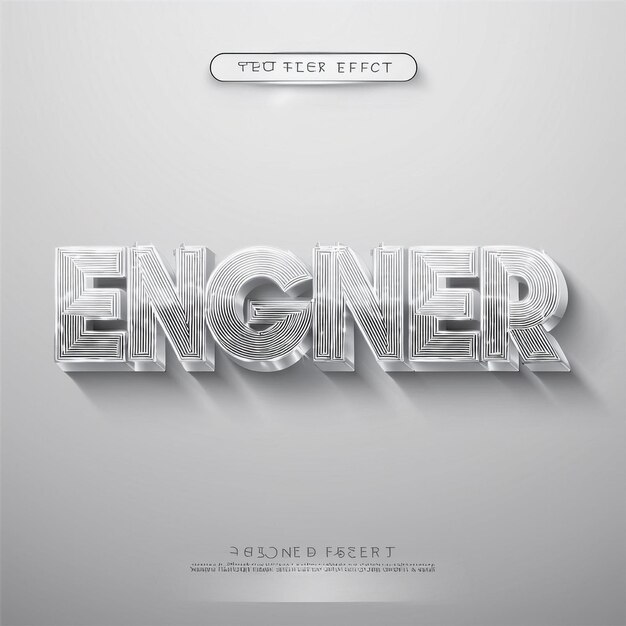 design a shiny silver 3d typography style with customizable elements