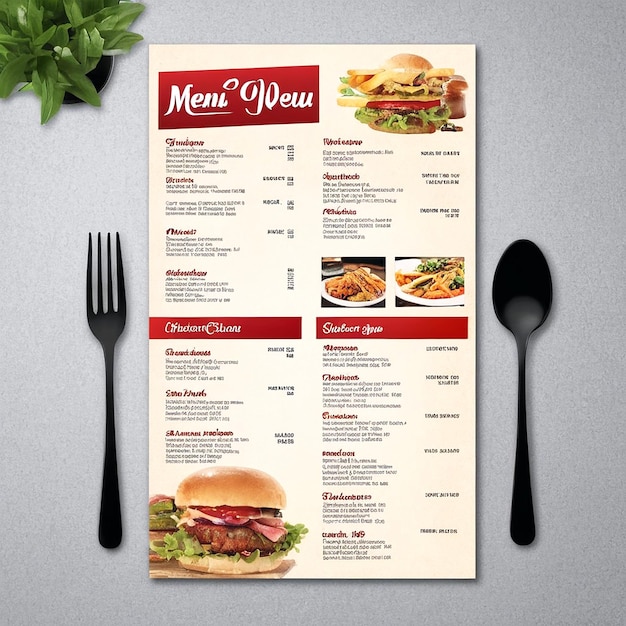 Design for restaurantmeny