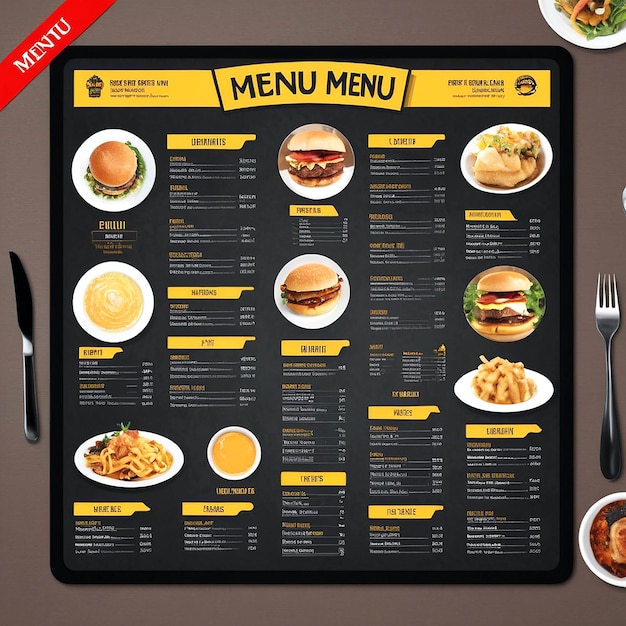 Design for restaurantmeny