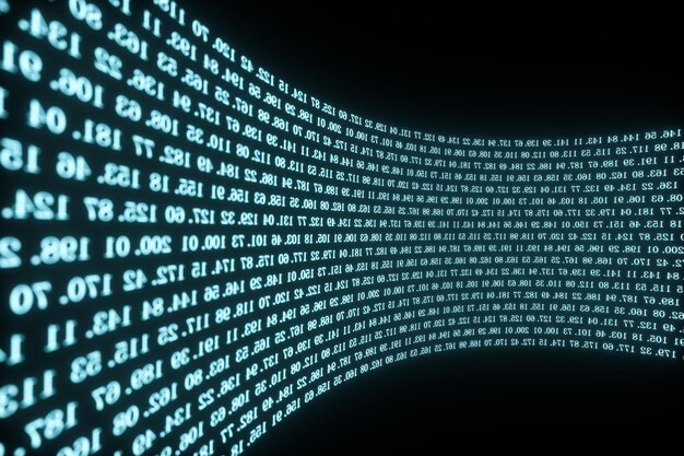digital lines made of numbers globe big data background 3d rendering
