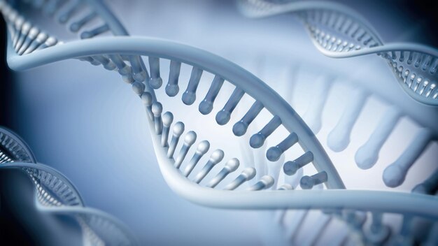 DNA Double Helix abstract background 3D rendering