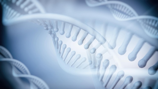 DNA Double Helix abstract background 3D rendering