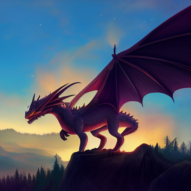 dragon illustration fantasy picture