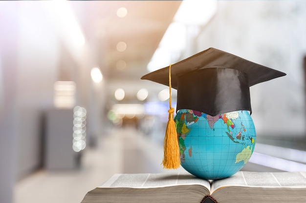 education to learn study in world. graduated student studying abroad international idea.