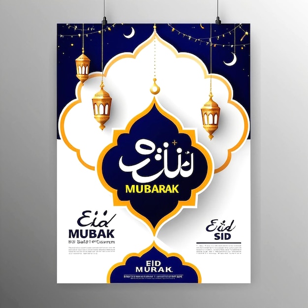 Eid Mubarak Sale and Discount Poster Design