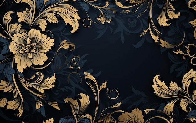 Elegant Damask Stylish Background with Intricate Pattern