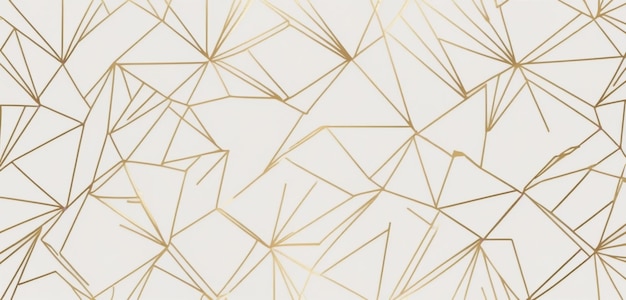 elegant geometry abstract seamless pattern with gold line texture on white background vector illu