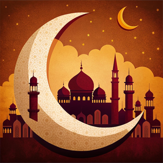 Elegant Ramadan Kareem Greeting Card Design