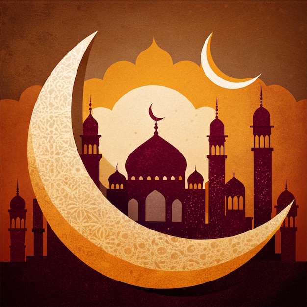 Elegant Ramadan Kareem Greeting Card Design