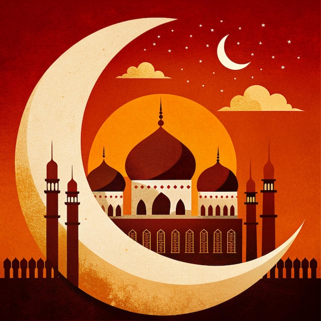 Elegant Ramadan Kareem Greeting Card Design