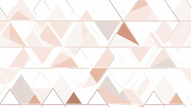 Elegant Triangles Surface Geometric seamless pattern rose Gold line abstract polygonal background generative AI
