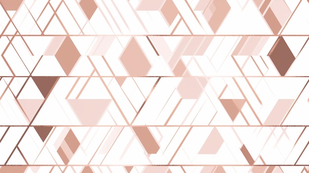 Elegante trekanter, overflate, geometrisk sømløst mønster, rosegull linje, abstrakt polygonal bakgrunn, generativ AI