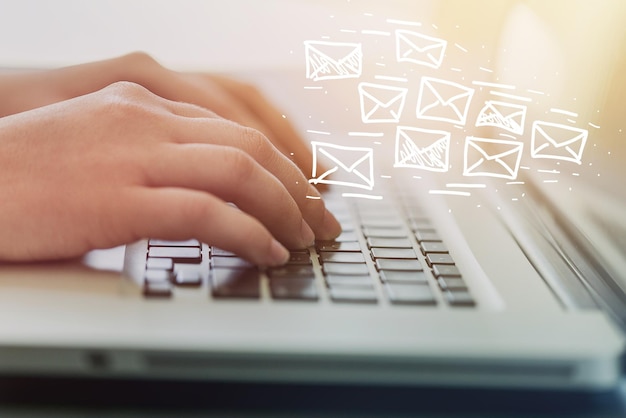Email marketing and newsletter concept