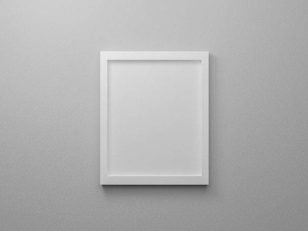 empty clean picture on white background for mockup 3d rendering design