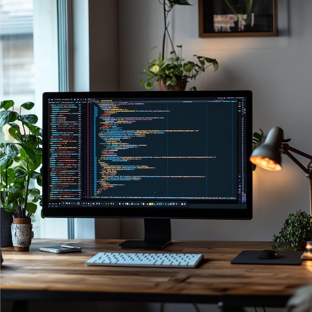 En kodeeditor med flere programmeringsspråk som Python, Java og JavaScript vist i en