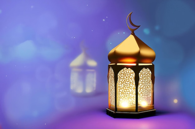 En lykt med ordene ramadan på