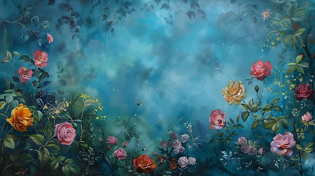 Enchanted Forest with Roses