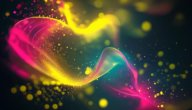 Experience the elegance of a wave of round small particles flowing seamlessly in an abstract design