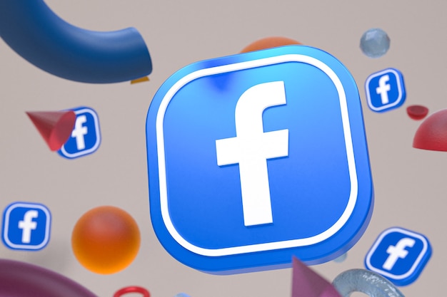 Facebook ig-logo på abstrakt geometri