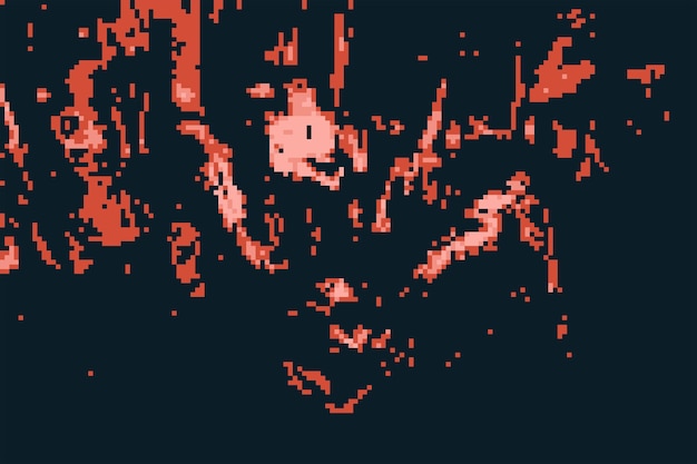 Fargerik pikselert abstrakt bakgrunn med gradient, geometriske former og uskarp effekt for Digit