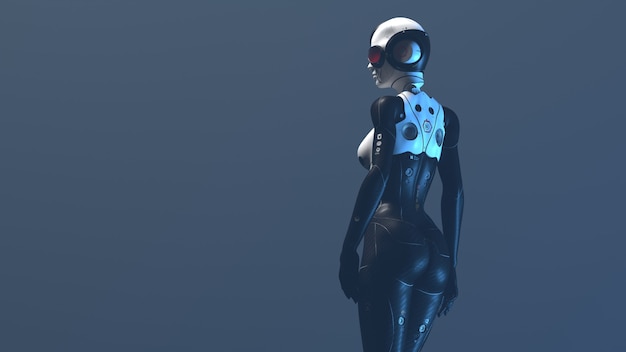 Female robot concept rendering