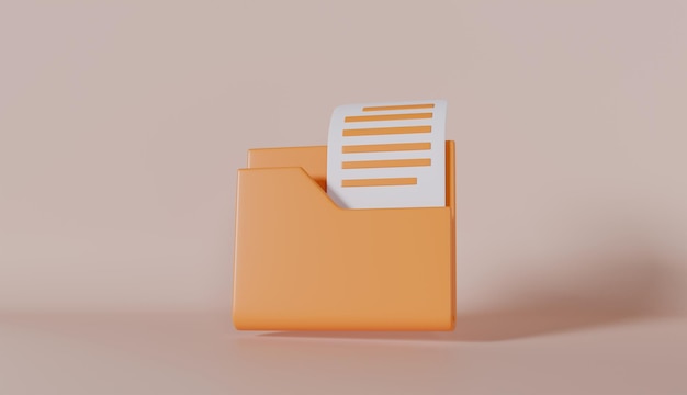 File management concept archive for reports folder with files paper icon