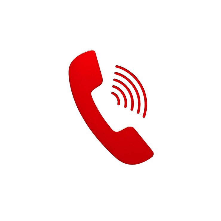 final image of a red phone call symbol on a white background