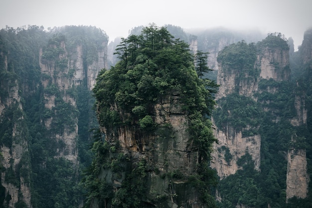 Fjellformasjoner i Zhangjiajie nasjonalpark