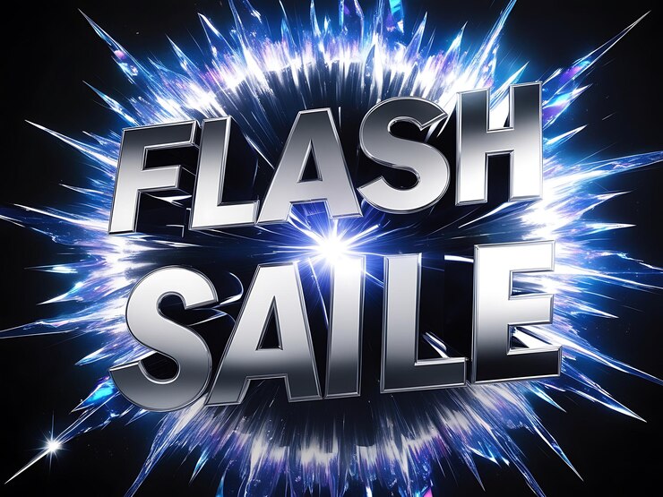 Foto flash sale announcement with dramatic visual effects